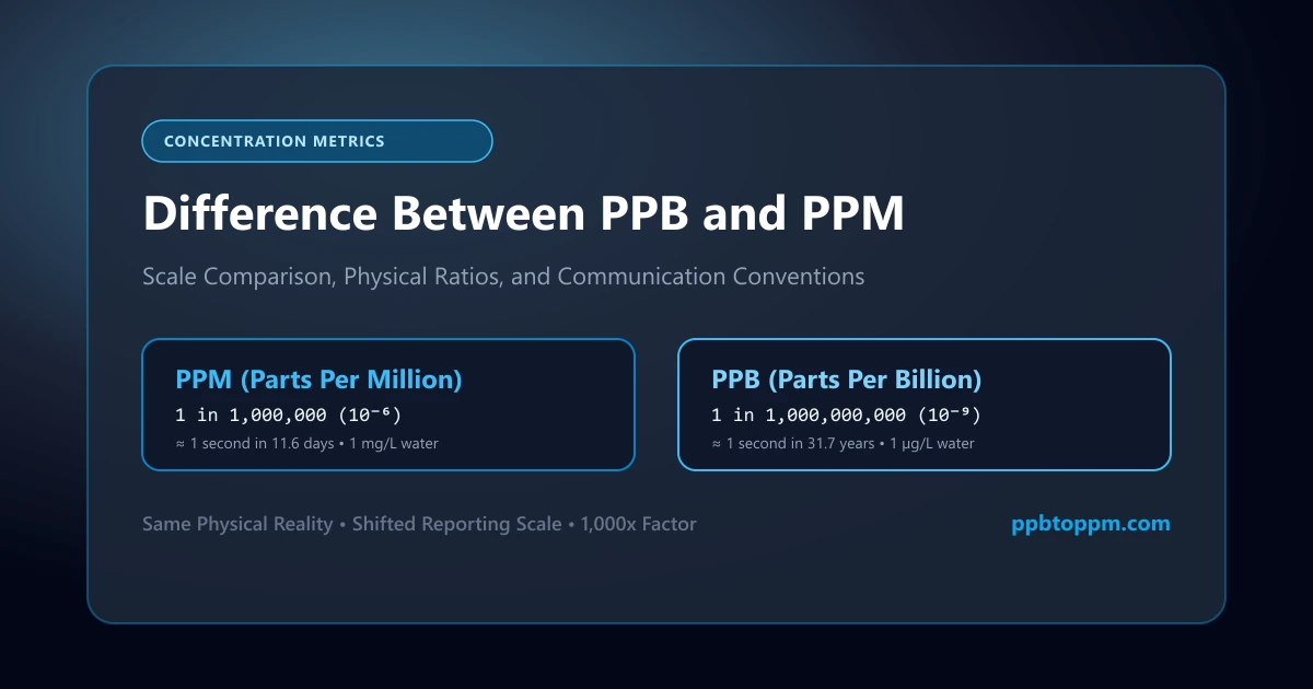 What Is the Difference Between PPB and PPM in Concentration Measurements?